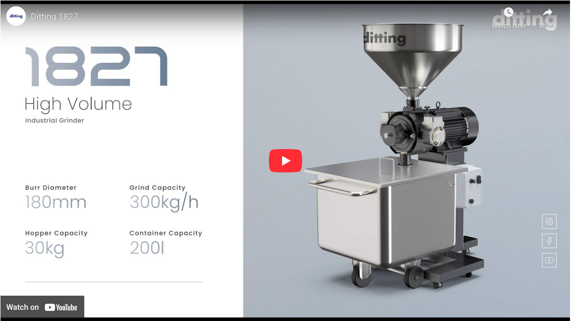 Ditting 1827 high volume industrial grinder video thumbnail