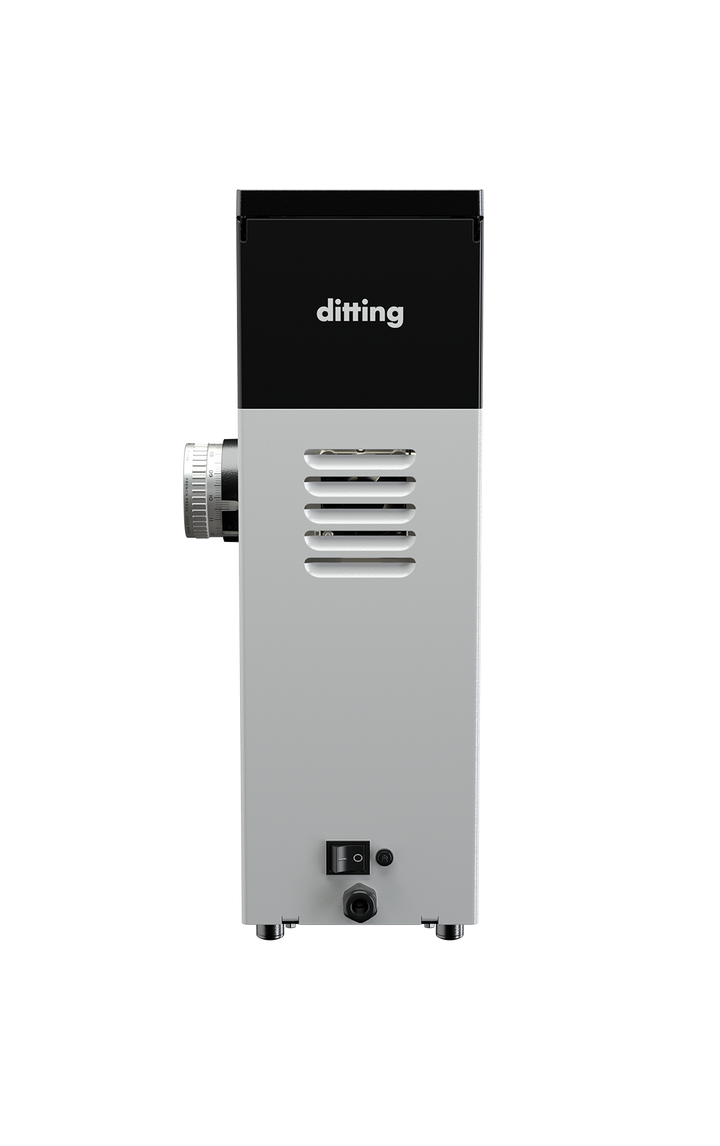 Ditting 807 Lab Sweet Shop Grinder back view in White