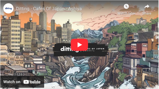 Ditting Cafes of Japan Illustration of Ashiya