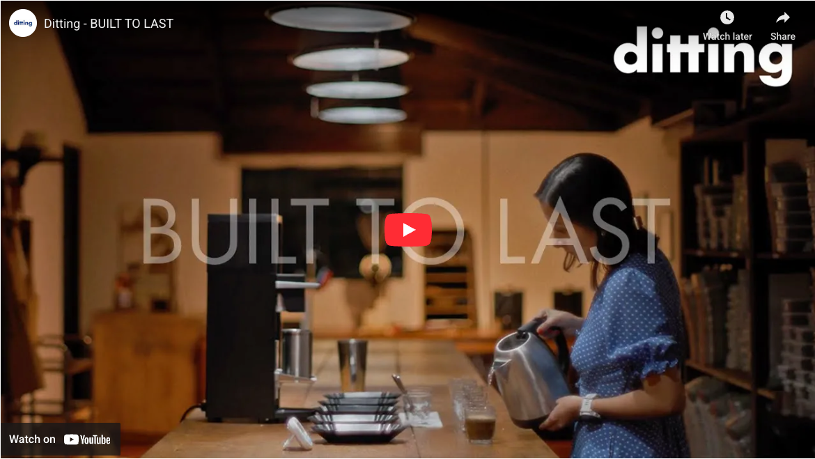 Ditting Built to Last coffee cupping with 807 lab coffee shop grinder